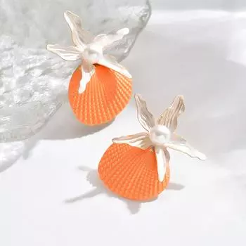 Модные серьги-подвески для женщин оранжевый