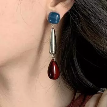 Модные серьги-подвески для женщин разноцветный