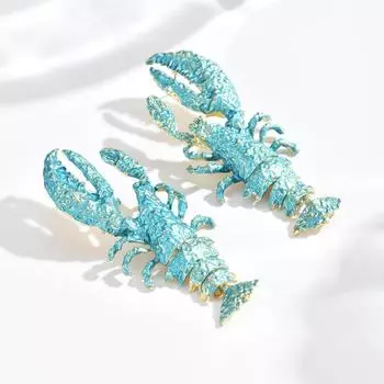 Модные серьги-подвески для женщин синий