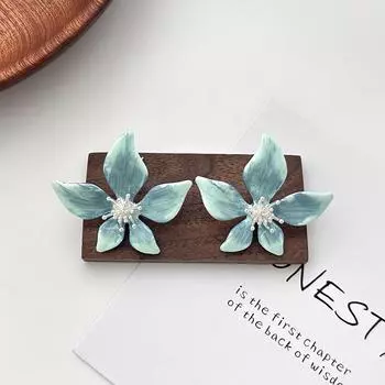 Модные серьги-подвески для женщин зелёный