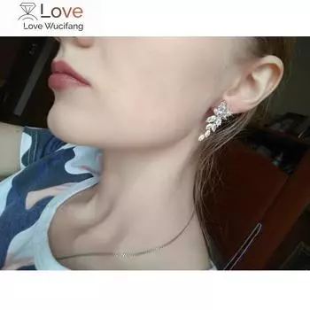 Модные серьги-подвески из листового циркония для женщин, белое золото, цветные кристаллы, свадебные серьги, свадебные украшения, подарок Brinco