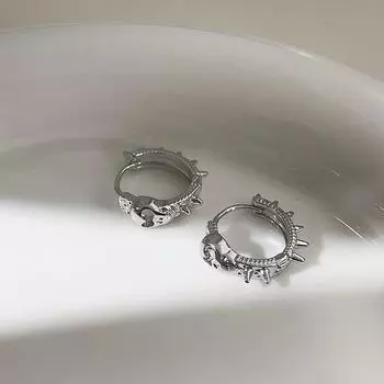 Модные серьги-пряжки в виде черепа для женщин, нишевые, милые, крутые, стильные серьги в стиле панк, крутые, креативные серьги в стиле прилива