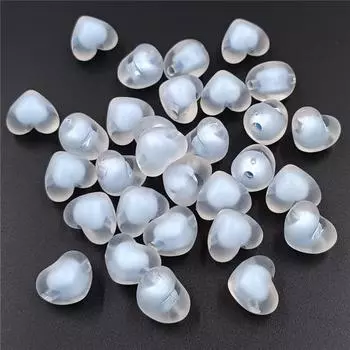 Модные серьги ручной работы из материала «сделай сам» с маркировкой, матовые для ювелирных изделий, ожерелье, сердцевина, персиковое сердце, бусины, браслет, акрил, 10 шт. розовый