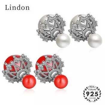 Модные серьги с двойными серьгами-гвоздиками для женщин на свадьбу