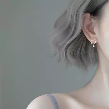 Модные серьги с холодной полой звездой, женские серьги-подвески с литературной пятиконечной звездой Мори, хипстерские аксессуары