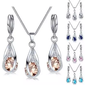 Модные серьги с подвесками, темперамент, блестящий наряд белый