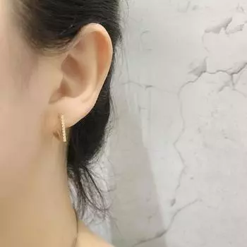 Модные серьги с пряжкой для ушей из стерлингового серебра S925 со стразами, женские аксессуары золотой