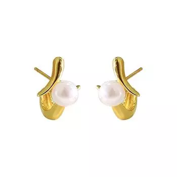 Модные серьги с жемчугом для женщин с нишевым дизайном и серьги с темпераментом высокого класса