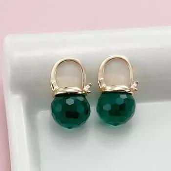 Модные серьги SIMJOO из розового золота с текстурой хрустального шара