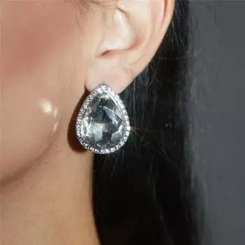 Модные серьги со стразами и каплями воды, хрустальные серьги, женские танцевальные шарики с каплями воды, серьги и серьги
