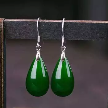 Модные серьги женские длинные агатовые крючки для ушей простые инкрустированные бриллиантами ретро-пряжки для ушей элегантные аксессуары для ушей