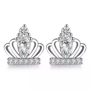 Модные серьги Женские серьги Японские и корейские милые серьги-гвоздики в форме короны принцессы Серьги Серьги