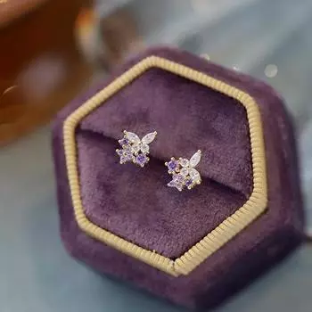 Модные серьги золотого цвета, женские изысканные серьги-бабочки, свадебные украшения, подарки на помолвку золотой