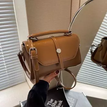 Модные серебристые женские сумки через плечо из искусственной кожи с клапаном, маленькая квадратная сумка, модная универсальная женская сумка через плечо