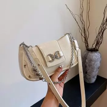 Модные серебристые женские сумки через плечо, классическая сумка через плечо из искусственной кожи с клапаном, универсальная женская сумка для поездок на работу