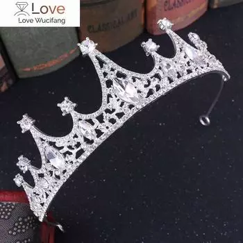 Модные серебряные короны для детей, украшения для волос для вечеринок, принцесса, хрустальные диадемы со стразами, золотые украшения для головы Tiaras