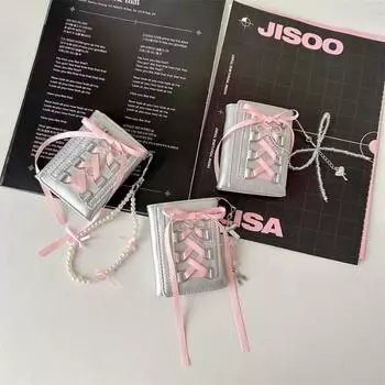 модные серебряные сладкие кошельки для женщин Y2k дизайнерский ремень со страпоном оригинальный модный короткий кошелек для монет в корейском стиле повседневный новый милый кошелек