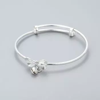 Модные серебряные женские браслеты с бантом и колокольчиками, регулируемые для женских браслетов, ювелирные изделия для свадебной вечеринки, подарки для влюбленных