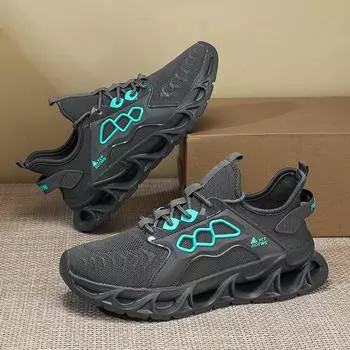 Модные серо-синие мужские спортивные кроссовки, размер 39-46, кроссовки для бега на открытом воздухе для мужчин, дышащая сетчатая спортивная обувь, кроссовки для мужчин 2025 39