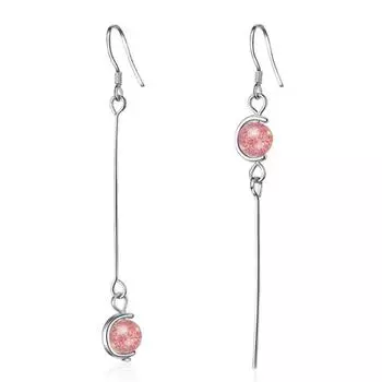 Модные серые серьги-капли с кристаллами для женщин, аксессуары для вечеринок, модные длинные серьги из стерлингового серебра 925 пробы, женские ювелирные изделия