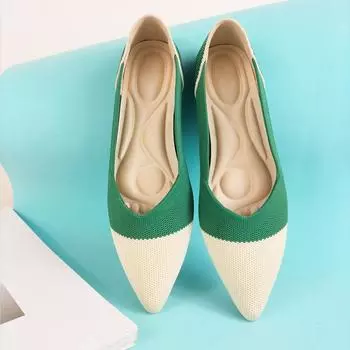 Модные сетчатые мокасины без застежек, эластичные балетки на плоской подошве, женские трикотажные туфли с мягкой подошвой, мокасины, удобные балетки 35