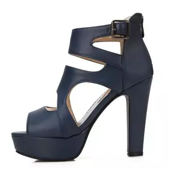 Модные сексуальные летние босоножки с открытым носком для женщин, модные туфли на высоком каблуке с пряжкой на платформе, красные, белые, желтые, туфли для вечеринок, женские ботильоны 34 чёрный