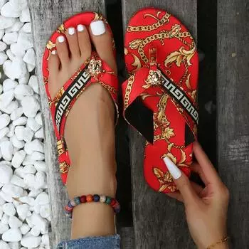 Модные сексуальные шлепанцы женские тапочки новые модные плоские шлепанцы с принтом уличные тапочки плоские тапочки женские сандалии большого размера 36 чёрный