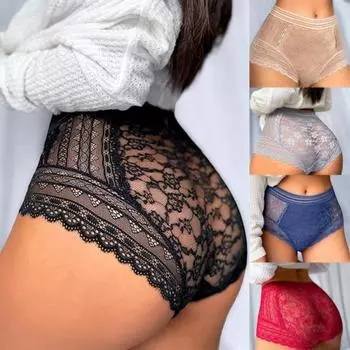 Модные сексуальные трусики, однотонные, разноцветные, эластичные XL серый