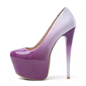 Модные сексуальные туфли на высоком каблуке и платформе, большой размер 48, женские туфли-лодочки на каблуке, весна-осень, лакированная кожа, туфли для танцев и вечеринок, женские, большой размер 34 чёрный
