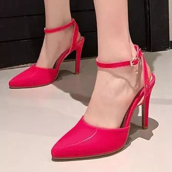 Модные сексуальные женские босоножки на высоком каблуке, модная летняя обувь для женщин, качественные розовые, зеленые, черные, на каблуке, для вечеринок, танцев, свадеб, женская обувь 34 чёрный