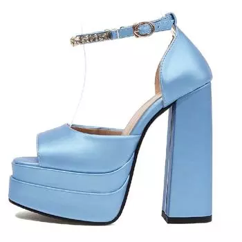 Модные сексуальные женские босоножки на высоком каблуке, летние туфли на платформе, синие, красные, золотые, на каблуке, свадебные туфли для вечеринок, женские, большого размера 45 34 шампанского