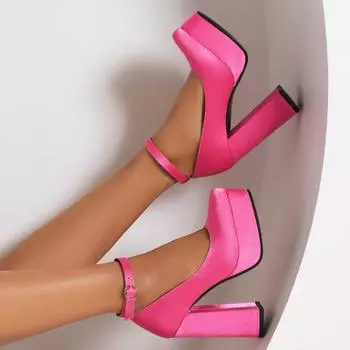 Модные сексуальные женские туфли на высоком каблуке 2024 года, весенние туфли-лодочки с круглым носком, черные, красные, розовые, атласные, на каблуке, для танцев, свадеб, для женщин, большого размера 34 бежевый