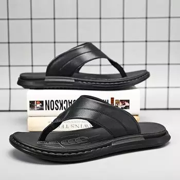 Модные шлепанцы, летние мужские тапочки, пляжные сандалии, удобные мужские тапочки для ванной, модная обувь, горячая распродажа, домашние тапочки 38 чёрный