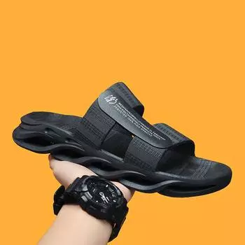 Модные шлепанцы, повседневная обувь инновационного дизайна, мужские легкие домашние тапочки с мягкой подошвой, высококачественные эксклюзивные фирменные шлепанцы 38-39