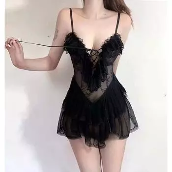 Модные шнурки Молодежные летние прозрачные нарядные пижамы Black 2XL/3xl Recommended 70.00 kg-90.00 kg