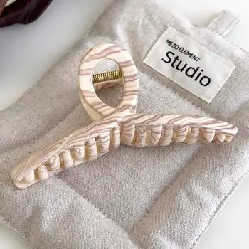 Модные шоколадного цвета заколки-крабы для волос с волнообразным узором, геометрические заколки, женские элегантные шпильки, зажим-акула, женские заколки для волос, головной убор