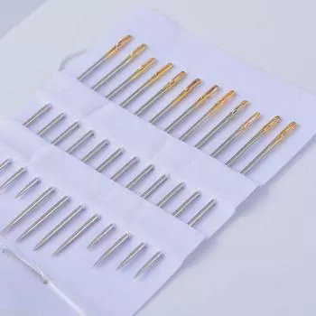 Модные швейные иглы из нержавеющей стали с боковым отверстием, 12 шт., многоразмерные аксессуары, бытовые ручные инструменты 12Pcs/Set золотой