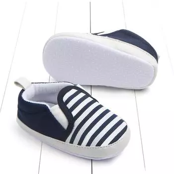Модные синие полосатые туфли для мальчиков, милые детские первые ходунки, хорошая мягкая подошва, детская обувь для малышей, горячая распродажа 11cm зелёный