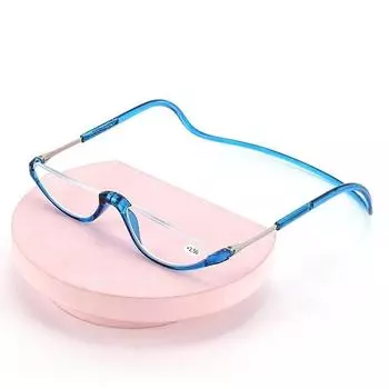 Модные складные полуоправовые магнитные очки для чтения для мужчин и женщин, подвесные магнитные очки для дальнозоркости, металлические очки для чтения + 1 + 3 +1.0