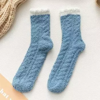 Модные согревающие женские модные лоскутные женские лоскутные толстые носки