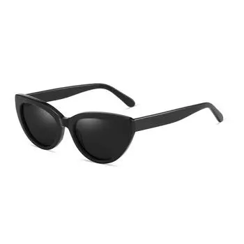 Модные солнцезащитные очки Cateye Prescription Sunglasses для женщин, изготовленные вручную из ацетата, близорукость/прогрессивные солнцезащитные очки с поляризованным оптическим оттенком Single Version&1.56&Polarized
