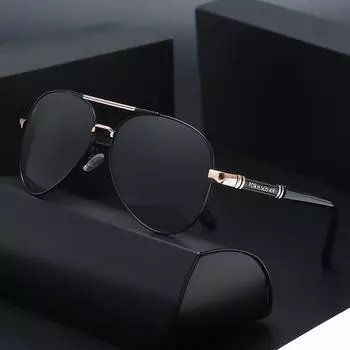 Модные солнцезащитные очки для мужчин, качественные солнцезащитные очки с металлической оправой, фирменный дизайн, мужские очки для рыбалки и вождения, очки UV400