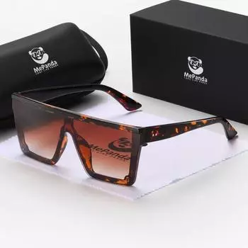 Модные солнцезащитные очки для путешествий MePanda Unisex в сиамой коробочке, UV400. серый/чёрный