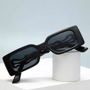 Модные солнцезащитные очки Квадратные солнцезащитные очки Неполяризованные модный аксессуар чёрный
