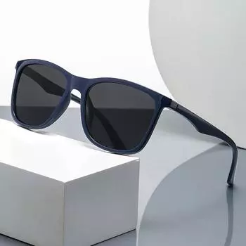 Модные солнцезащитные очки квадратные солнцезащитные очки поляризованные модный аксессуар UV400 чёрный