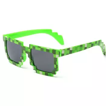 Модные солнцезащитные очки, маленькие солнцезащитные очки, мозаичные мужские и женские очки Pixel, новинка, подарок 709 One (Цвет линз: Зеленый, Размер: размер)