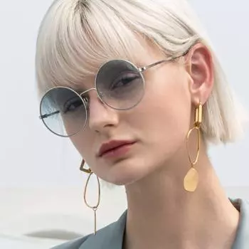 Модные солнцезащитные очки Металлические солнцезащитные очки Неполяризованный модный аксессуар красный