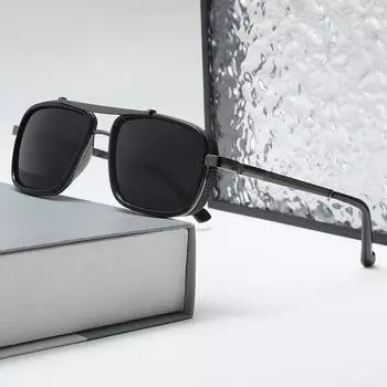 Модные солнцезащитные очки мужские классические солнцезащитные очки для вождения металлические очки в стиле хип-хоп-панк женские солнцезащитные очки для путешествий и пляжа
