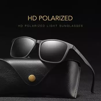 Модные солнцезащитные очки, неполяризованный модный аксессуар чёрный