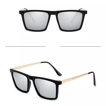 Модные солнцезащитные очки, поляризационные солнцезащитные очки в новой упаковке, металлические очки для вождения, солнцезащитные очки унисекс, неполяризованные модные аксессуары золотой